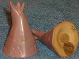 Teepee shakers glazed dusty rose